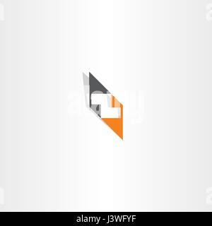 Orange Schwarz Buchstaben Z Logodesign Vektor-element Stock Vektor