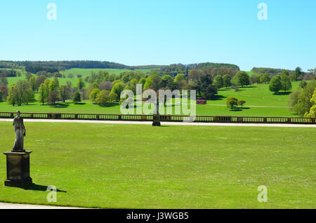 Chatsworth House Gärten Derbyshire Stockfoto