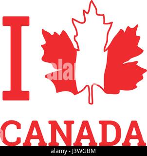 Victoria Day, 22. Mai. Vektor-Illustration mit Maple Leaf Kanada-Symbol. Ich liebe Kanada. Geeignet für den Druck auf einem T-shirt Stock Vektor