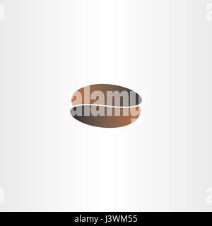 Kaffeebohne braun schwarz Symbol Vektor Stock Vektor