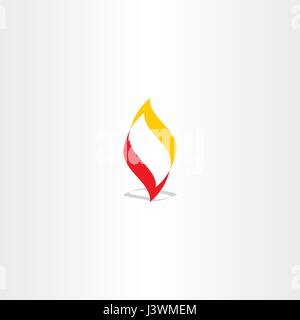 Feuer Logo Flamme Vektor Illustration Element Design-symbol Stock Vektor