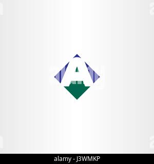 Grün, blau Brief einen Pfeil-Logo-Vektor Stock Vektor