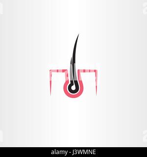 Haarfollikel Vektor Icon Element-design Stock Vektor