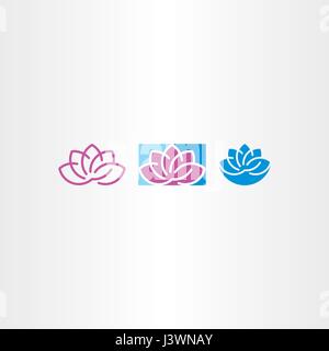 Lotus-Symbol Logo Design Elemente Stock Vektor