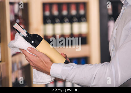 Somellier Wein Business Alkohol trinken Store-Konzept Stockfoto