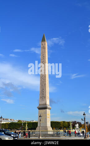 Luxor Obelisk auf der Place De La Concorde, Paris, Frankreich Stockfoto