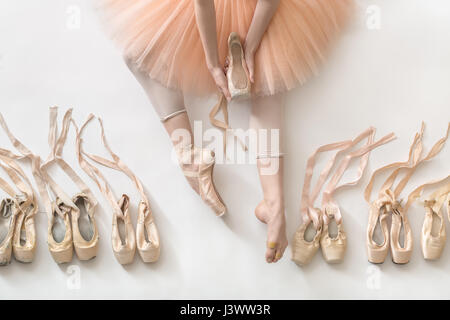 Ballett-Tänzerin im studio Stockfoto