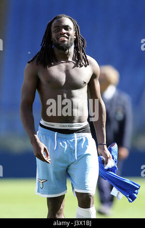 Italien, Rom, Mai 7. 2017:Lukaku in Aktion während des Fußballspiels Seria A Italian zwischen S.S. Lazio gegen UC Sampdoria Genua im Olympiastadion in Rom am 7. Mai 2017. Stockfoto