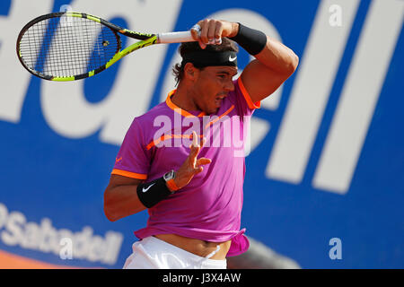 Rafael Nadal (ESP), 29. April 2017 - Tennis: Tennis-Turnier der ATP 500 World Tour Barcelona Open Banco Sabadell während Mens Singls Halbfinale match bei der Real Club de Tenis in Barcelona, Spanien, (Foto: D.Nakashima/AFLO) Stockfoto