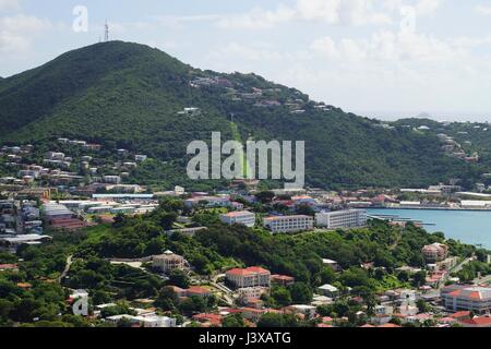 Ein Blick über die Insel St. Thomas, Amerikanische Jungferninseln. Stockfoto