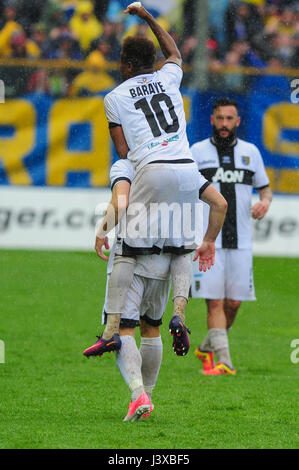 Parma, Italien. 7. Mai 2017. Parma Calcio 1913 Tardini Stadion für die 1: 0 gegen AC Reggiana 1919 verloren haben, war das Tor von Yves Baraye. (Foto von: Massimo Morelli/Pacific Press) Bildnachweis: Pazifische Presse/Alamy Live-Nachrichten Stockfoto