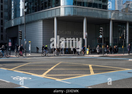 Aldgate East Bahnhof Stockfoto