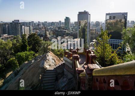 Erhöhten Blick auf Stadt, Santiago de Chile, Chile Stockfoto