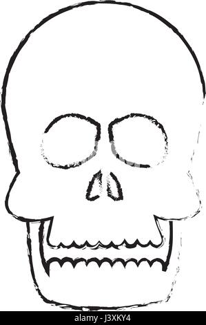 menschlicher Schädel Anatomie Gesundheit Entwurf der Frontansicht Stock Vektor