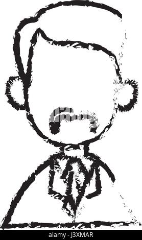 Porträt Charakterskizze Arzt Mann Stock Vektor