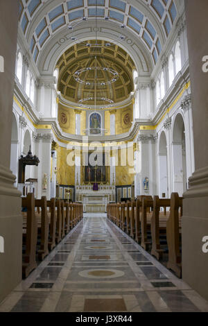 Die restaurierte Inneneinrichtung (2011 restauriert) der St. Patrick's Church, Soho Square, London, England, Großbritannien Stockfoto