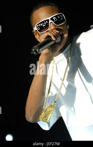 DeAndre Ramone Way aka Soulja Boy sagen EM im Gibson Amphitheater in Universal City, CA. Stockfoto