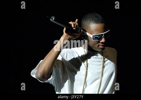 DeAndre Ramone Way aka Soulja Boy sagen EM im Gibson Amphitheater in Universal City, CA. Stockfoto