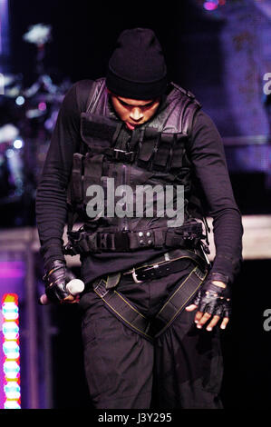 Musiker Chris Brown im Gibson Amphitheater in Universal City, CA. Stockfoto