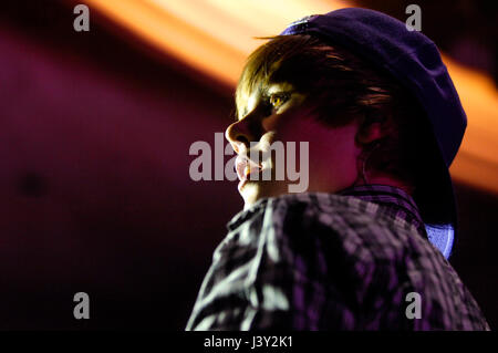 Justin Bieber führt auf das Hollywood Palladium am 14. Februar 2010 in Hollywood. Stockfoto