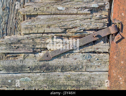 Teil der alten Holztür Stockfoto