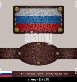 Flagge von Russland Stock Vektor