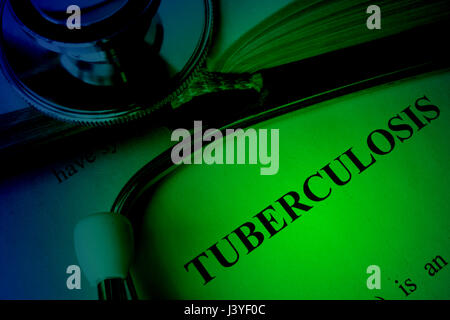 Mit Diagnose Tuberkulose zu dokumentieren. Lunge Krankheitskonzept. Stockfoto