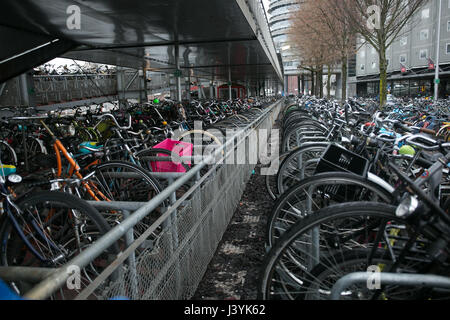 Ceentral Bahnhof-Fahrrad-Parkplatz Stockfoto