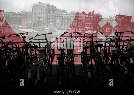 Ceentral Bahnhof-Fahrrad-Parkplatz Stockfoto