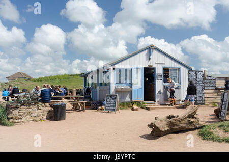 Das Beach House Cafe im Süden Milton Sands in der Nähe von Thurlestone in South Hams, Devon Stockfoto