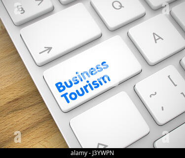 Business-Tourismus - Inschrift auf die weiße Taste. 3D. Stockfoto