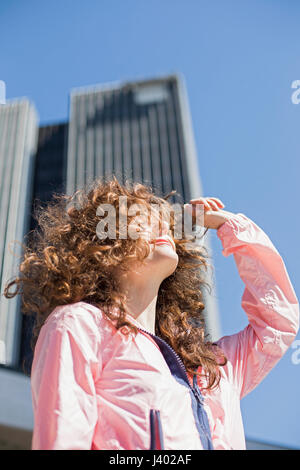 Porträt einer jungen Frau. Stockfoto