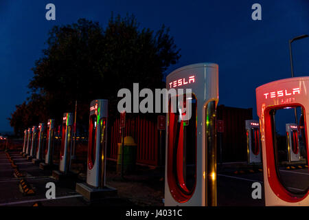 Die Tesla Kompressor-Station in Santa Nella Kalifornien entlang der interstate 5 Stockfoto