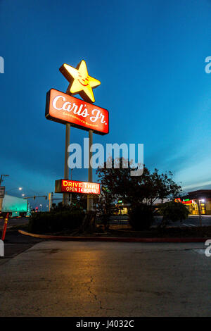 Carls Jr. Restaurant in Santa Nella Kalifornien stoppen eine Reise entlang der interstate 5 Stockfoto