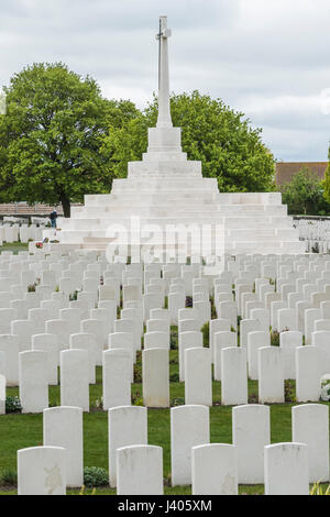 Tyne Cot Soldatenfriedhof und Gedenkstätte in West-Flandern, Belgien Stockfoto