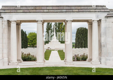Tyne Cot Soldatenfriedhof und Gedenkstätte in West-Flandern, Belgien Stockfoto