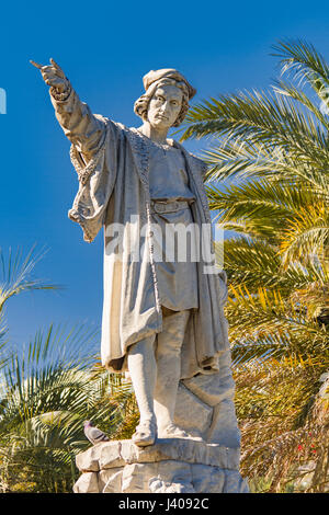 Denkmal von Christoph Kolumbus in Santa Margherita Ligure, Italien Stockfoto