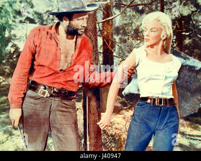 Wohl Ohne Wiederkehr aka. Fluss ohne Wiederkehr, USA 1954-Regie: Otto Preminger Monia: Robert Mitchum, Marilyn Monroe, Rory Calhoun Stockfoto