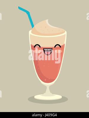 Kawaii-Smoothie-Symbol Stock Vektor