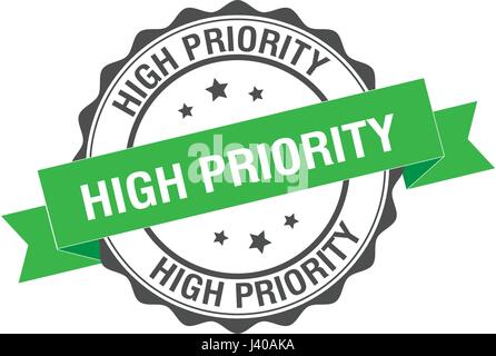 Hohe Priorität Stempel Abbildung Stock Vektor