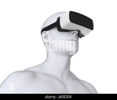 Menschen tragen Virtual-Reality-Kopfhörer Stockfoto