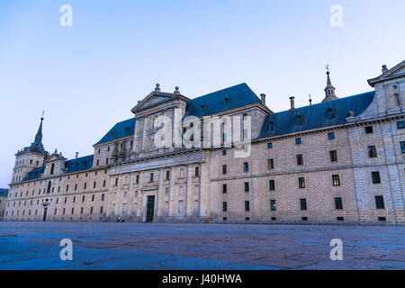 Wichtigsten Fassade des Kloster El Escorial Stockfoto