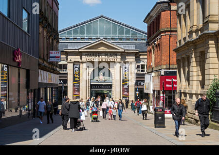 Eingang zum Einkaufszentrum Marktplatz von der Market Street, Bolton, größere Manchester, England, Vereinigtes Königreich Stockfoto