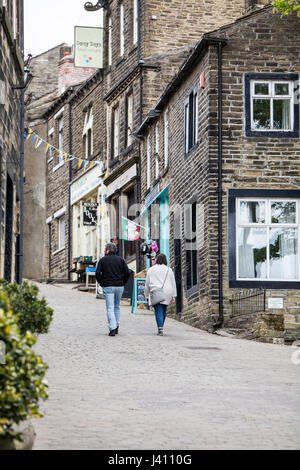 Main Street, Haworth, Bradford, West Yorkshire. Stockfoto