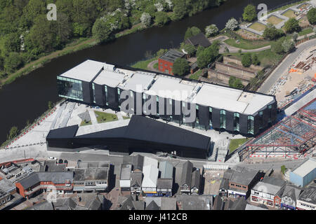 Luftaufnahme einer Neuentwicklung in Northwich, Cheshire, UK Stockfoto