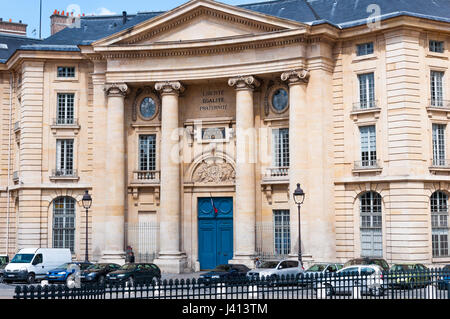 Außenansicht der Facultie de Droit, Paris, Frankreich Stockfoto
