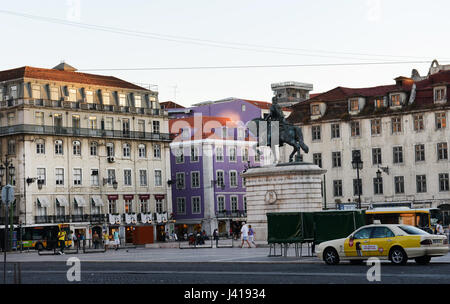 Praça da Figueira in Lissabon, Portugal. Stockfoto