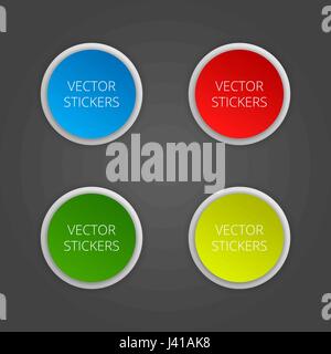 Runde Banner gesetzt. Vektor Farbe Aufkleber Stock Vektor