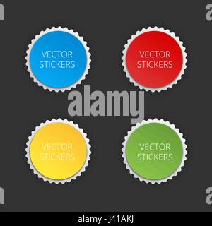 Runde Banner gesetzt. Vektor Farbe Aufkleber. Stock Vektor