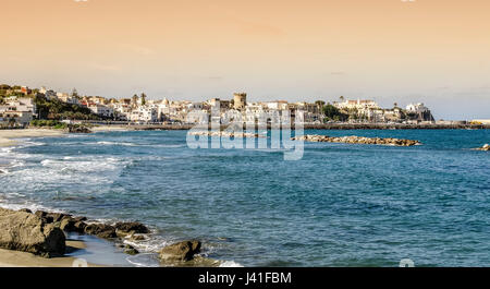 Auf der Insel Ischia, Landschaft mit Strand von Forio Stockfoto